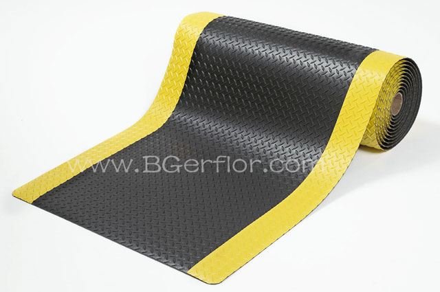 N2500_D 工业地垫卷材 加黄色边 防滑 安全地毯