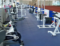 体育场健身自由力量区地板材料 健身房力量区地垫